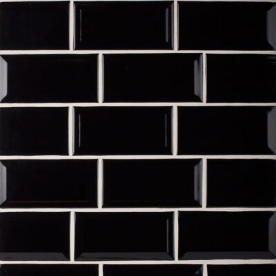 Negro Biselado Kitchen Wall Tiles - www.kitchentilesdirect.com